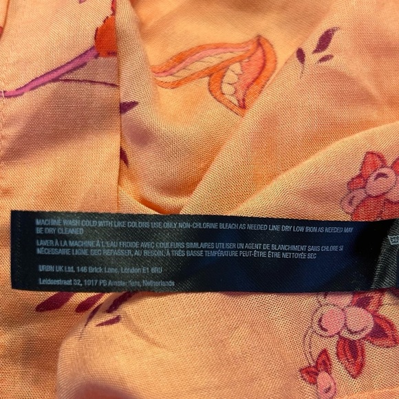 Anthropologie Orange Floral Sleeveless Top, Size Medium - Picture 9 of 9